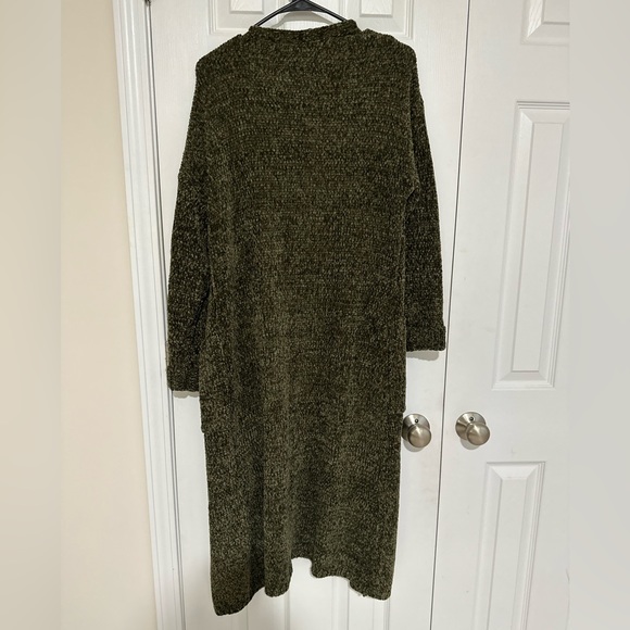 Olive Green Long Cardigan - NWT - Size S - Picture 10 of 13